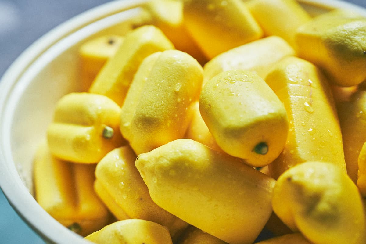 Heart lemons, grown in molds